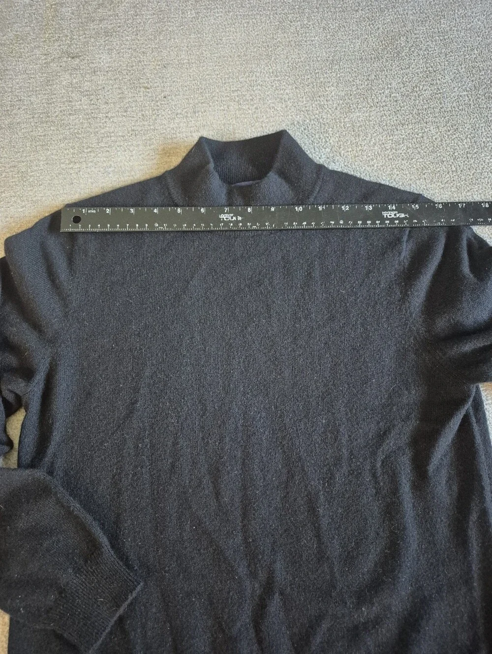 Charter Club Womens 2 Ply Cashmere Black High Neck Long Sleeve Med Layer Classic